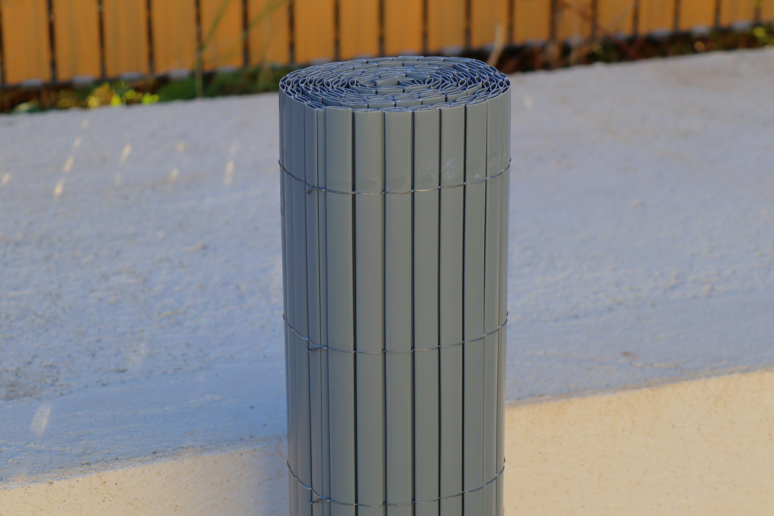 Canisse PVC en Rouleau de 3m pour clôture ou Balcon (1m80, Gris RAL 7016)