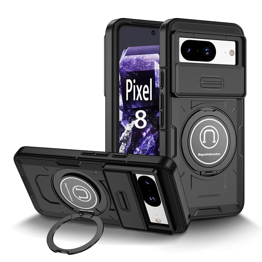 Amazon.co.jp: Google Pixel 8 ケース リング付き スタンド機能