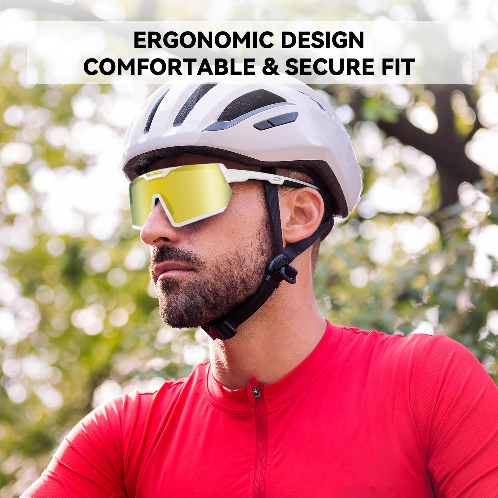 Gafas de sol para ciclismo y deportes, protección polarizada UV400, ligeras y duraderas para hombres y mujeres