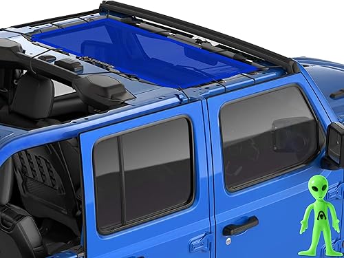 Miniatura 1 de Alien Sunshade - Parasol de malla frontal para techo, bloquea los rayos UV, el viento y el ruido (color azul)