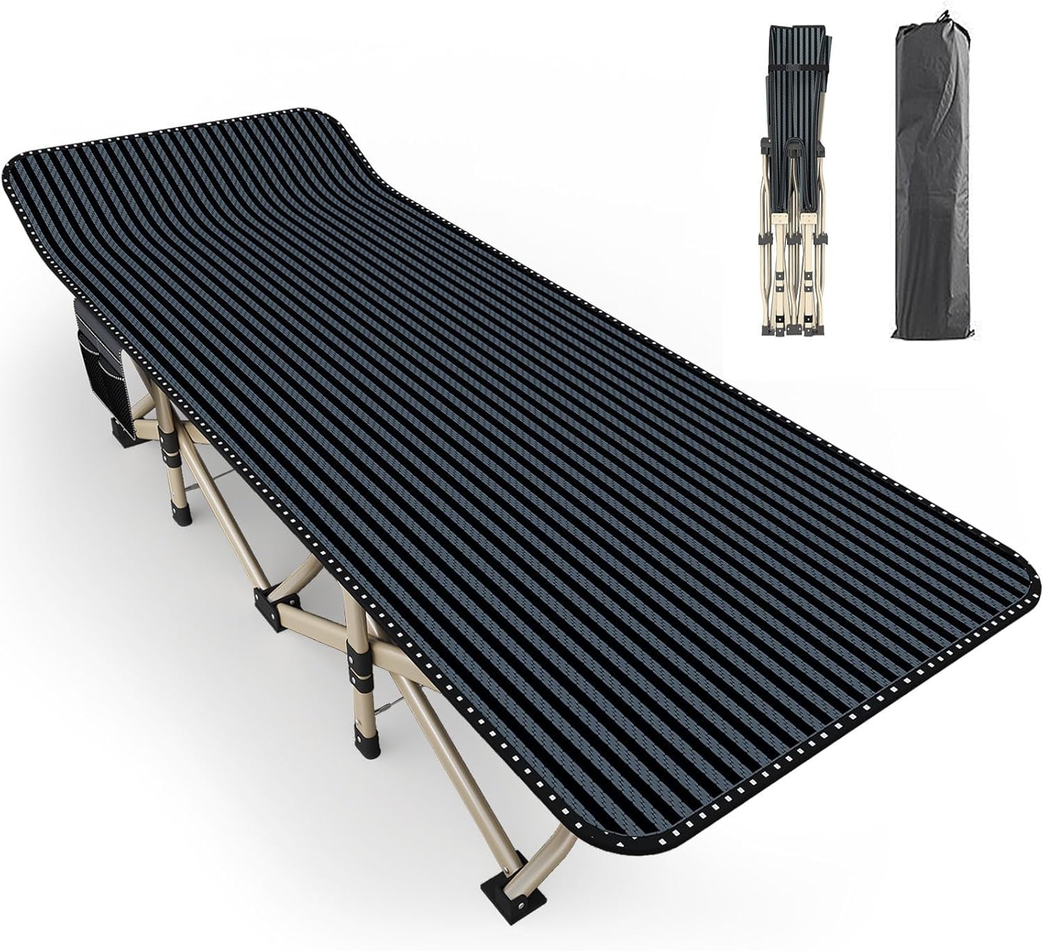 ATORPOK SHOP Campingbett feldbett klappbar, extra breit 80cm, klappbares Reisebett mit Tragetasche-Belastbar bis 250 kg, Klappbett Feldbett Campingbett für Oufür Zuhause, Büro & Camping