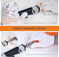 Vista 7 de Lijadora de banda de aire de 3/8" x 13", mini lijadora de banda para carpintería/trabajo de metal, amoladora de mano, lijadora de banda con 3