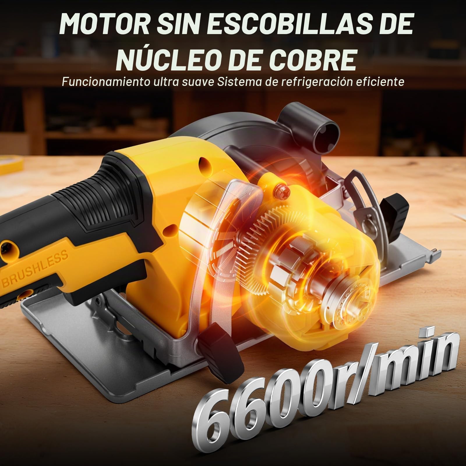 Roadtime mini Sierra circular de 5 pulgadas para DeWalt 20V(sin baterías) | profesional mini sierra circular de mano con 2 cuchillas, sierra para madera y cuchillo de diamant