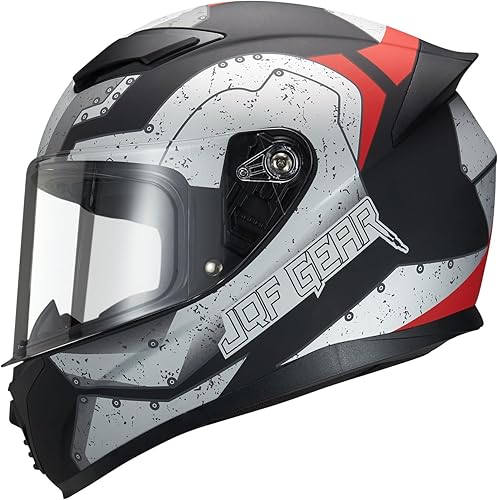 WS-607 - Casco de motocicleta de cara completa para adultos, aprobado por DOT, casco de moto de carreras urbano con visera