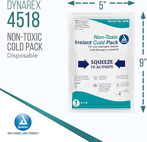 Miniatura 2 de Dynarex 4518 Paquete frío instantáneo con urea, 5 x 9 pulgadas, paquete de 24