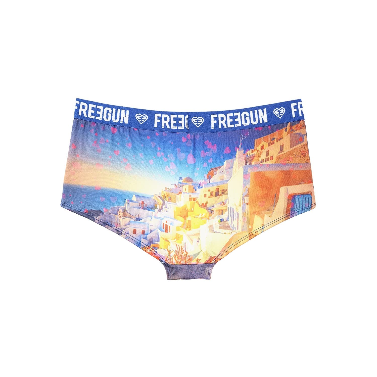 FREEGUN Shorty Fille, sous-vêtement Enfant Microfibre, Respirant et Confortable (Lot de 4)