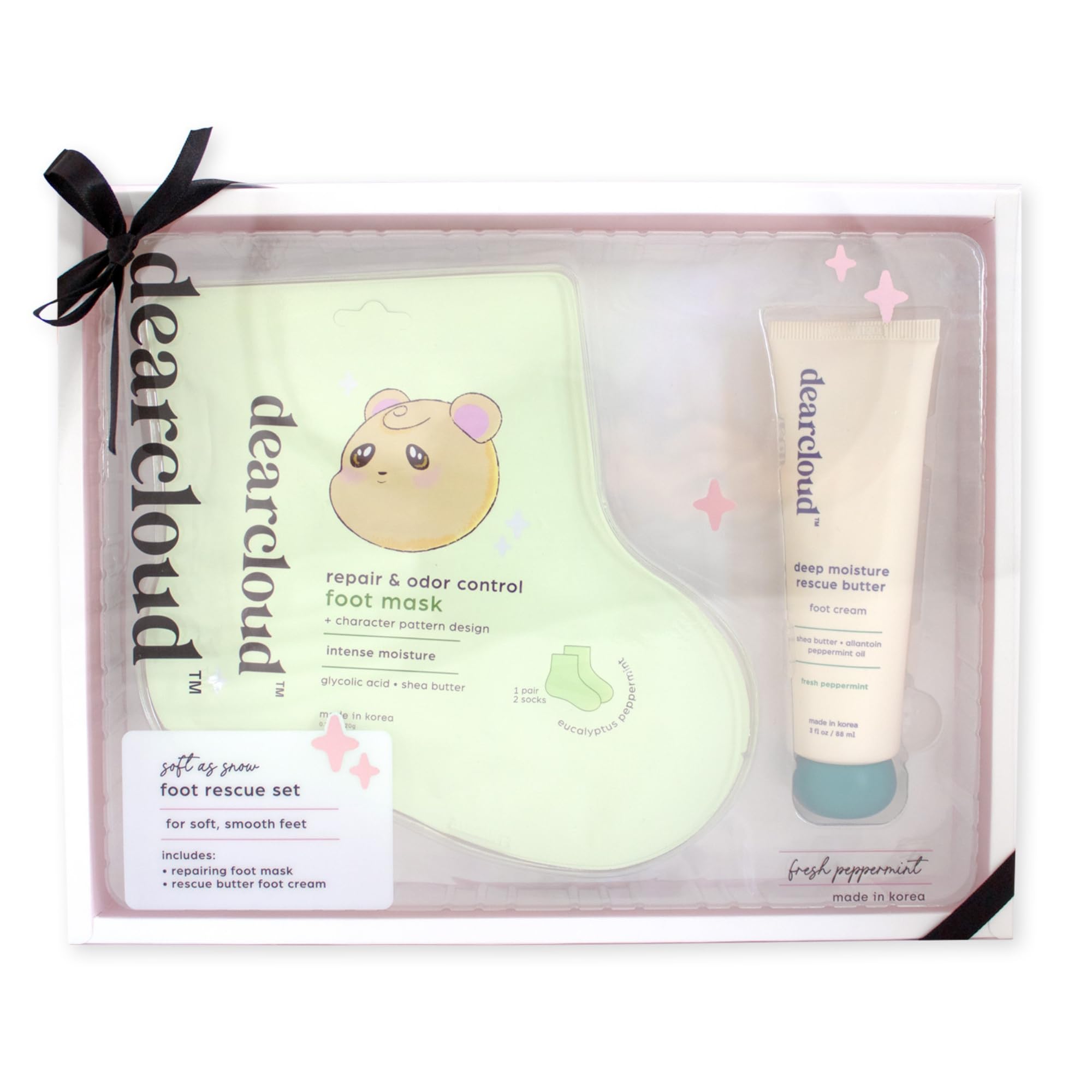 dearcloud Foot Rescue Gift Set – Foot Mask + Foot Cream (Eucalyptus)