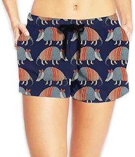 qianfengdamaoyi Armadillo Pattern Women Summer Drawstrings Beach Trunk Shorts Sports Shorts