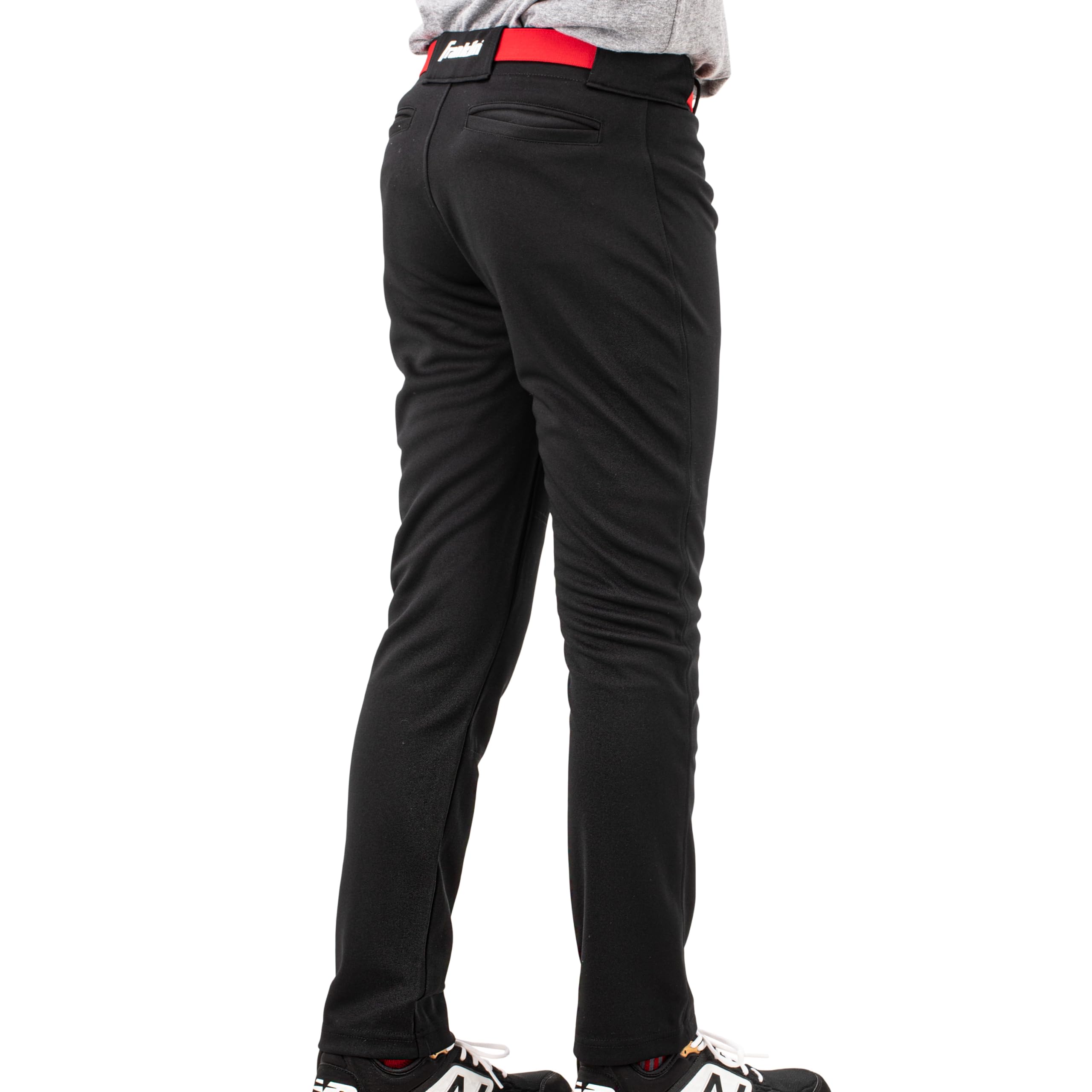 Franklin Sports Youth Baseball + Softball Pants - Relaxed Black Baseball Pants for Kids - Boys + Girls Relaxed Style Baseball + Softball Pants with Belt Loop - Black - Youth Medium
