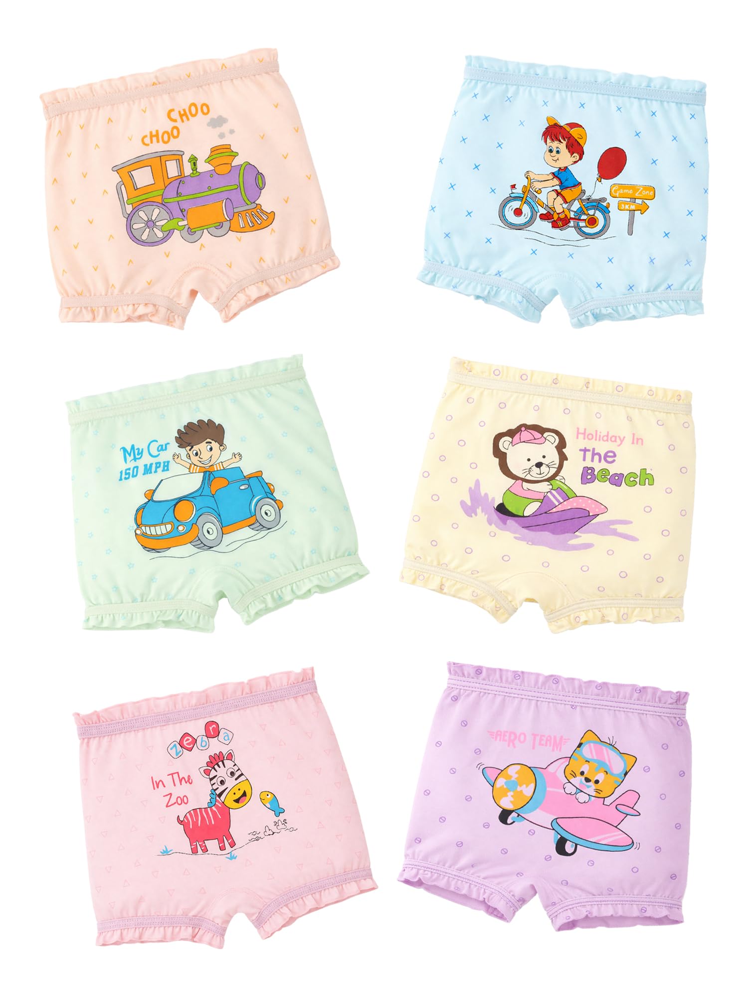 Kids Printed Unisex Bloomer Underwear 100% Cotton Multicolor Soft Comfortable | Skin Friendly | Innerwear (Color & Print May Vary)-image-29