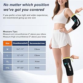 ComfiTECH Elbow Ice Pack Wrap, Multi-Use Ice Pack for Elbow, Arm, Knee and Calf, Flexible Ice Sleeve for Tennis Elbows, Golfers Arm, Muscle Relaxation, Large, 2 Pack