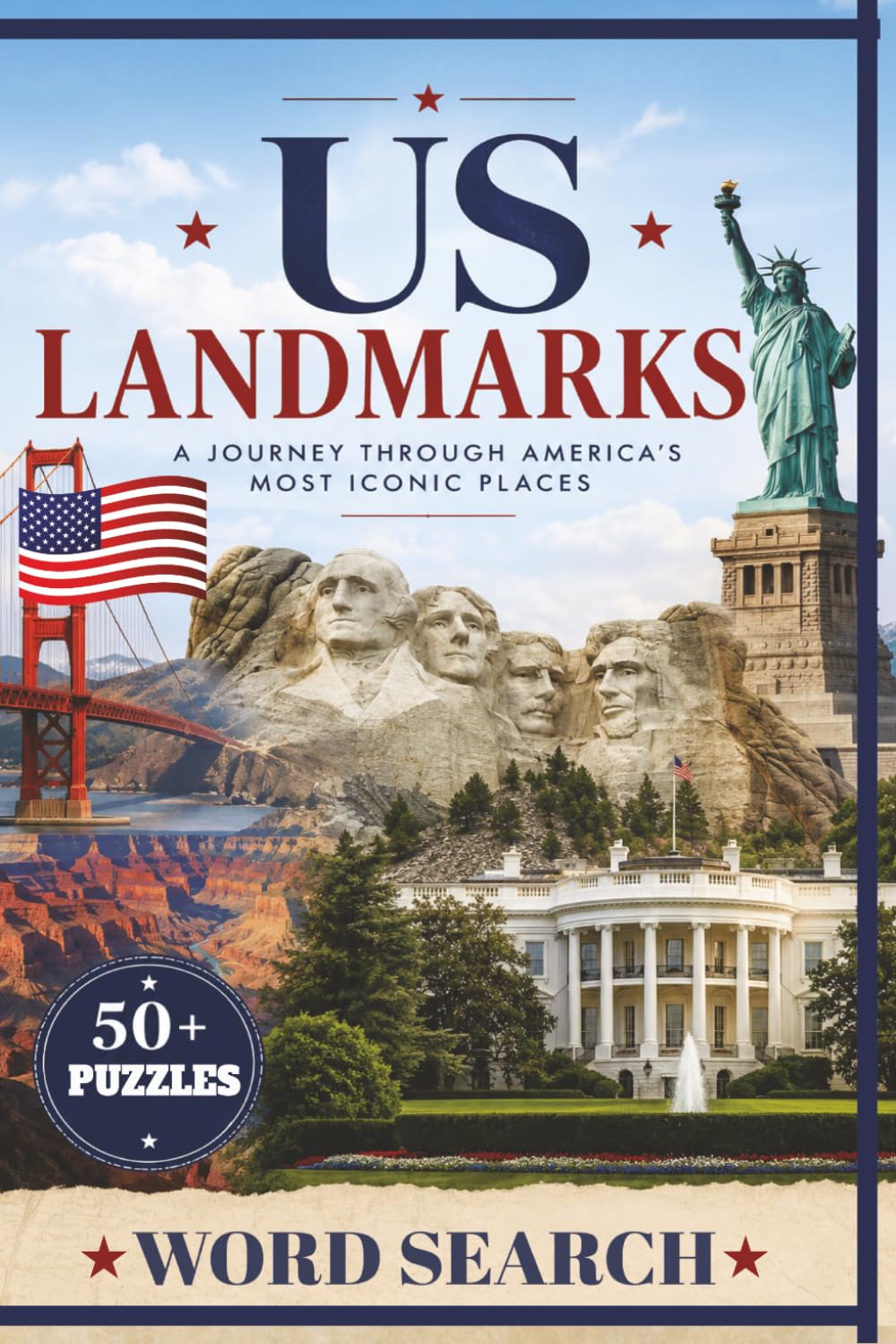 US Landmarks Word Search: 55 Travel Size Puzzle Adventures Through America's Most Iconic Places