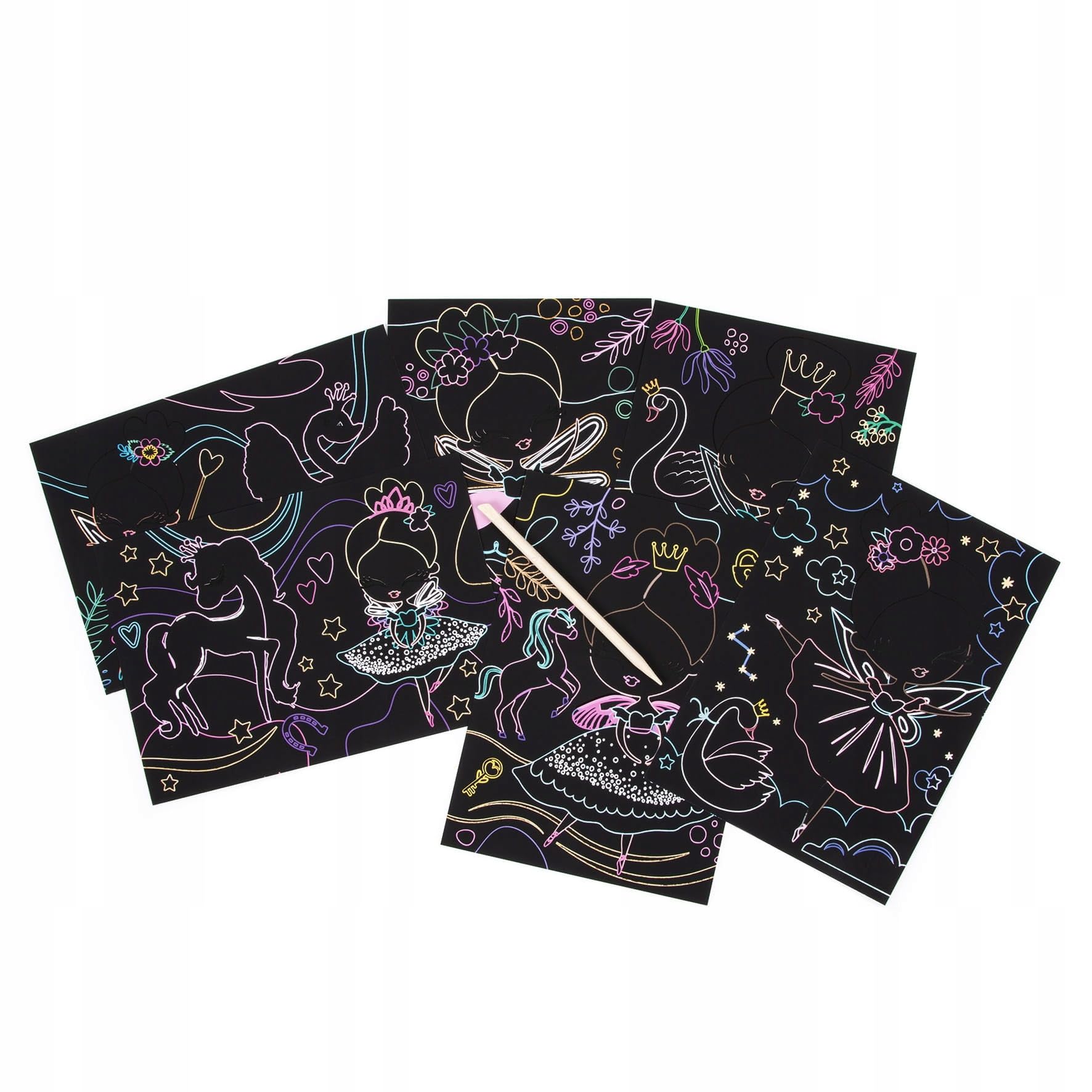 KIDEA Scratching Paper Fairy Derform Scratch Card 6ARK + FIX