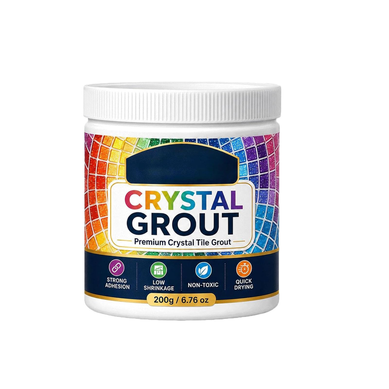 High-Strength Waterproof Crystal Tile Grout, Waterproof Grout (Crystal Clear, One Size)