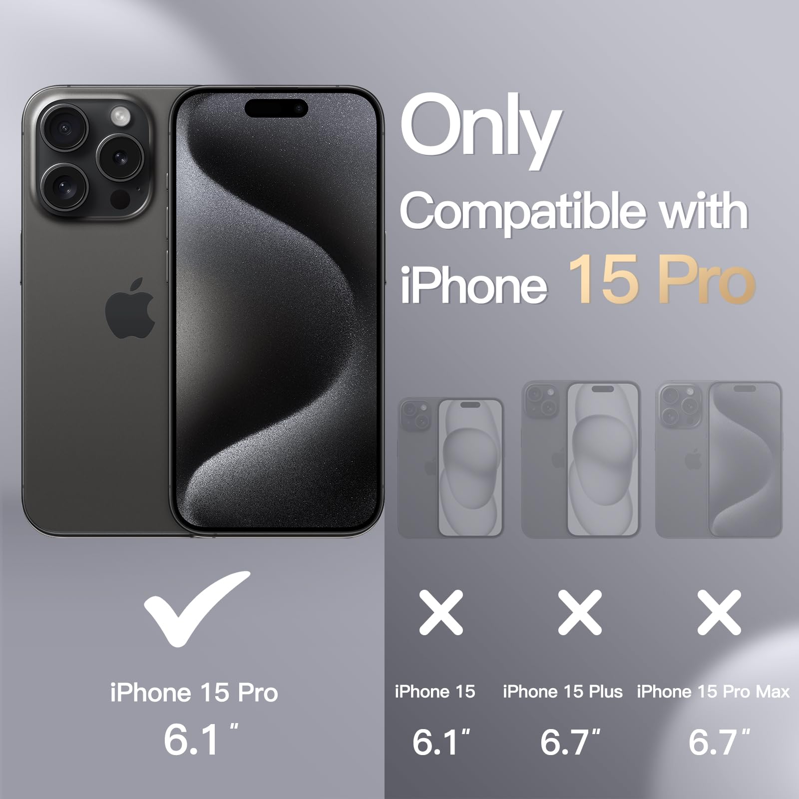 Amazon.com: JETech Magnetic Silicone Case for iPhone 15 Pro 6.1