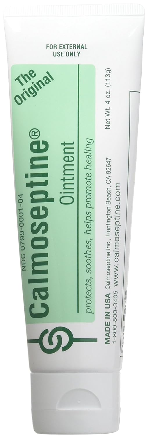 Calmoseptine Ointment Tube Soothes Skin Irritations - 4 Oz Pack of 3