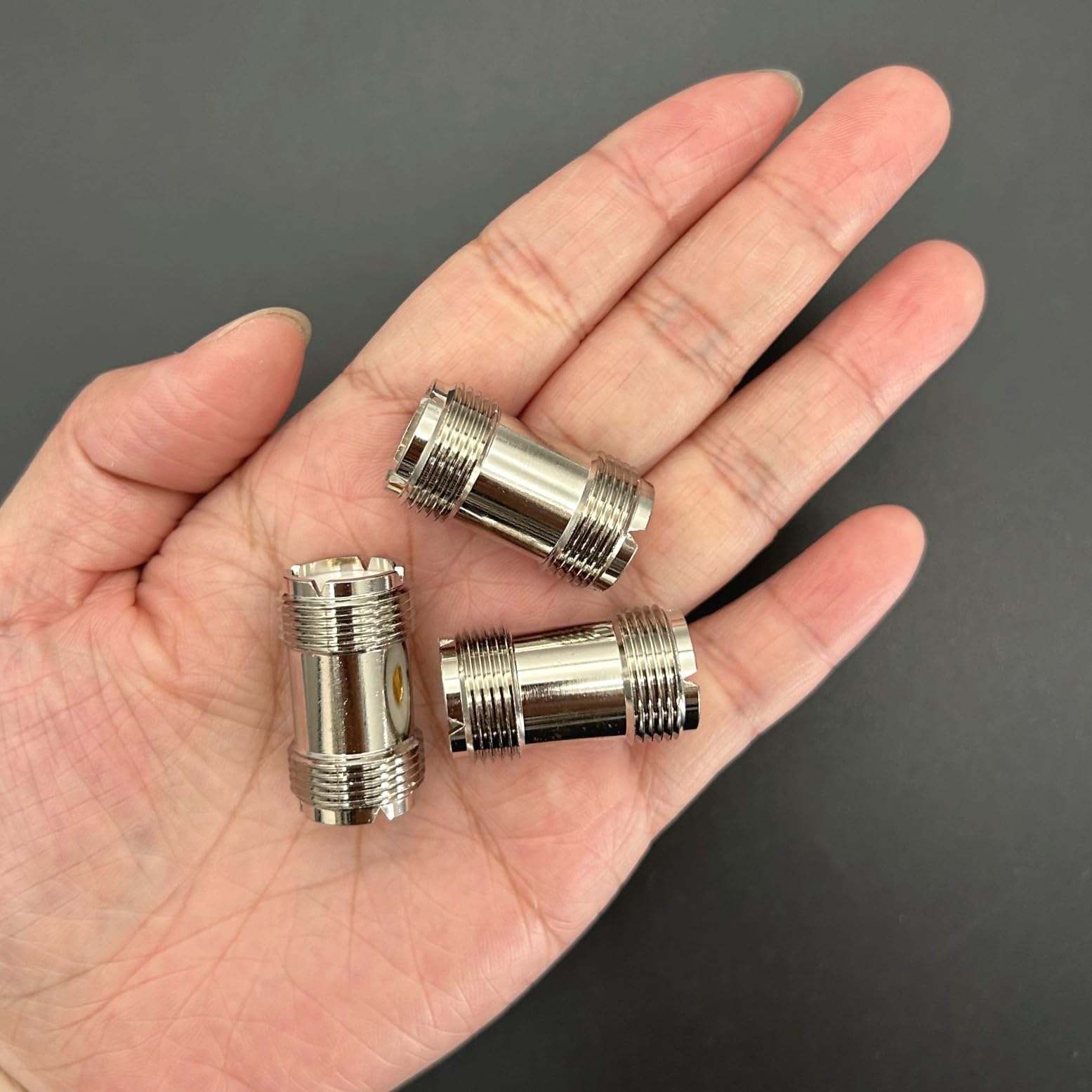 QMseller 6 Stück UHF Koaxial-Adapter PL259 Auf SO239 | 90° Rechtwinkliger Stecker Für CB Funk & WLAN Geräte