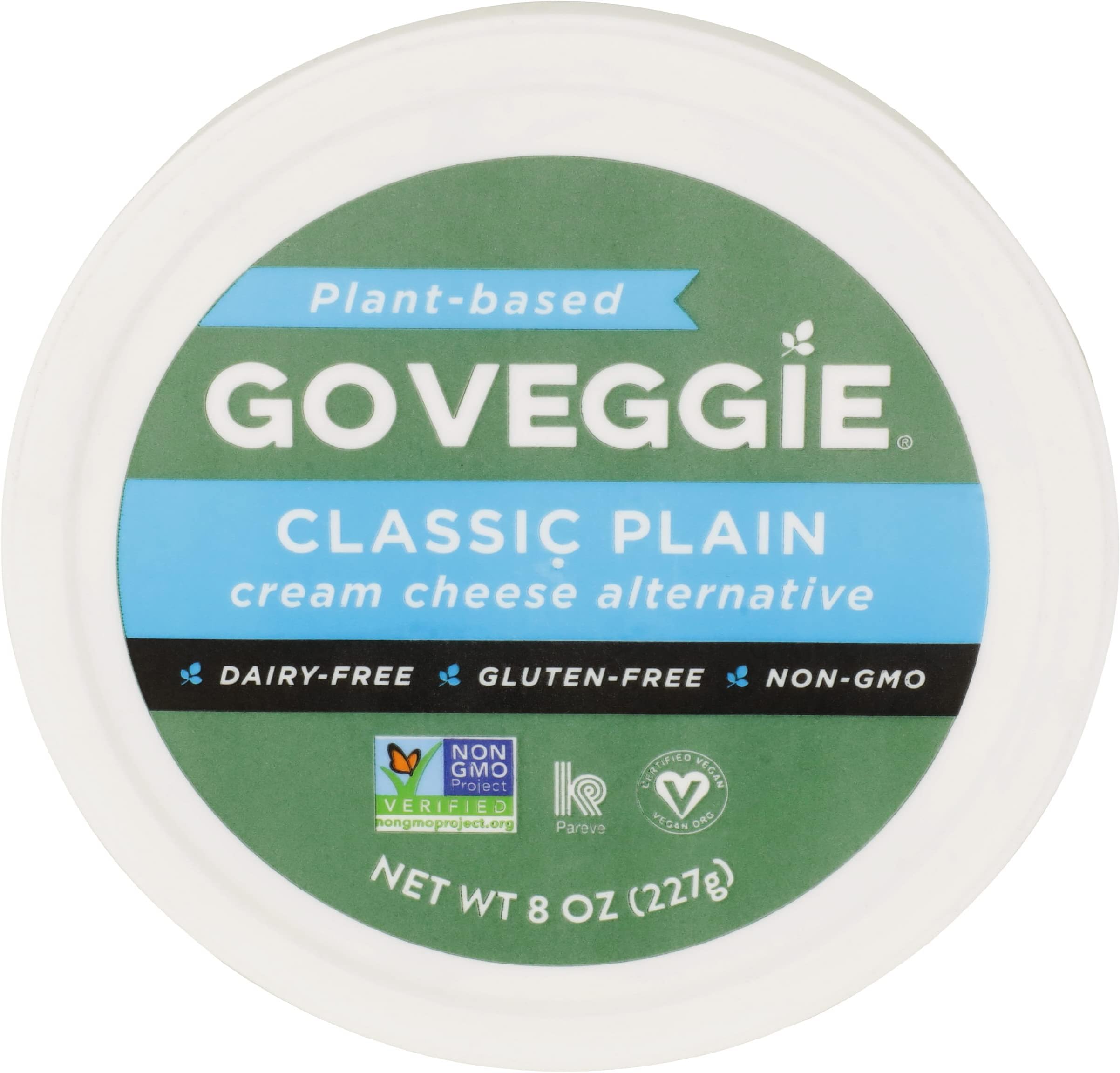 GO Veggie!, Dairy Free Cream Cheese Alternative, Classic Plain, 8 oz