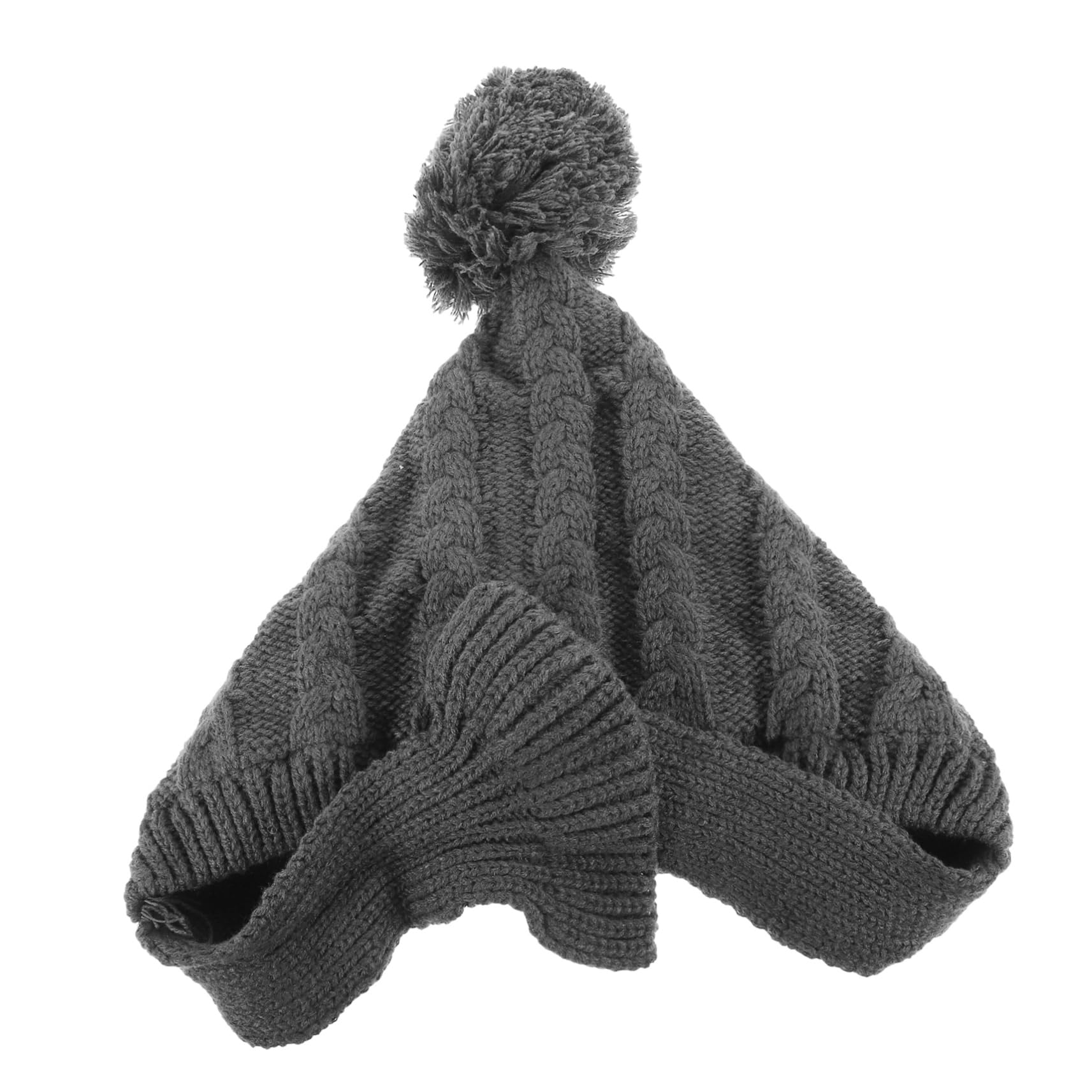 Happyyami Knitted Winter Dog Hat and Scarf Wear Resistant Dog Apparel Cozy Cap with Lining for Breeds Stylish Winter Costume