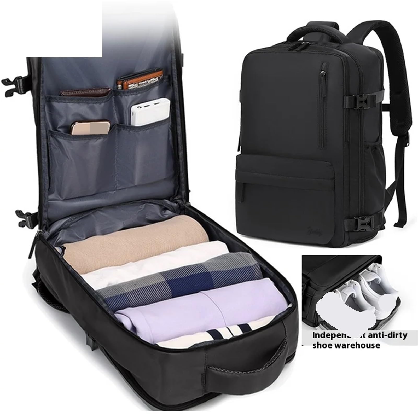 Handgepäck Rucksack Laptoptasche, Reiserucksack for Damen, großes Fassungsvermögen, Handgepäck-Rucksack, Herren-Kabinenrucksack