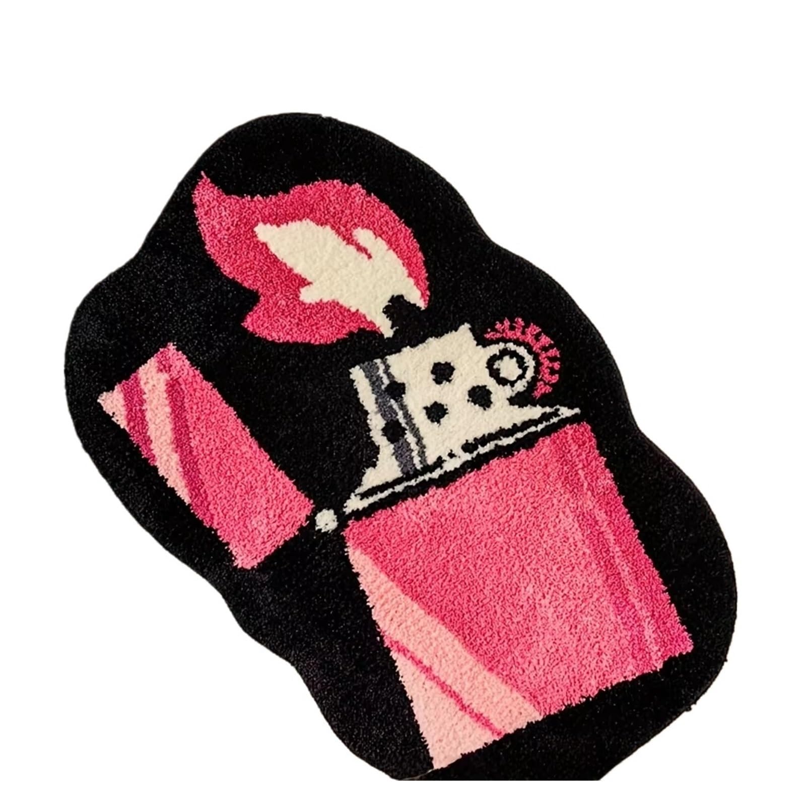Tapis briquet rose 40x60cm pour paillasson de chambre doux