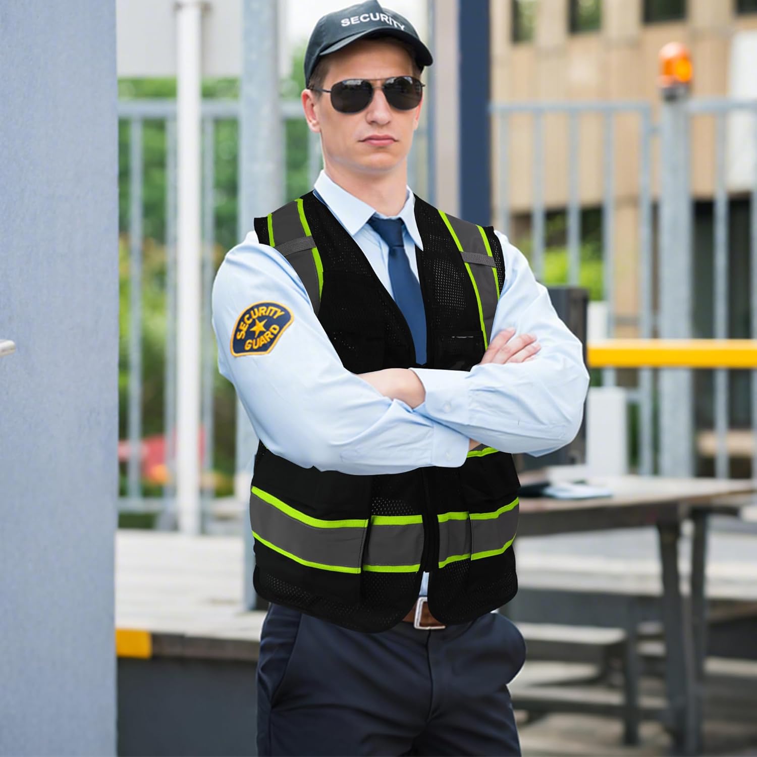 A-SAFETY Mesh High Vis Vest Lightweight Reflective Construction Vest with Pockets Safety Vest for Men/Women - Image 4