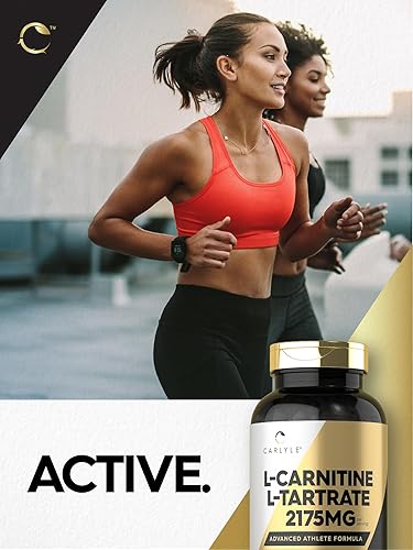 Miniatura 6 de L-Carnitina 1500 mg  200 cápsulas  Fórmula avanzada para atletas  Suplemento de entrenamiento  Sin OMG sin gluten  por Carlyle