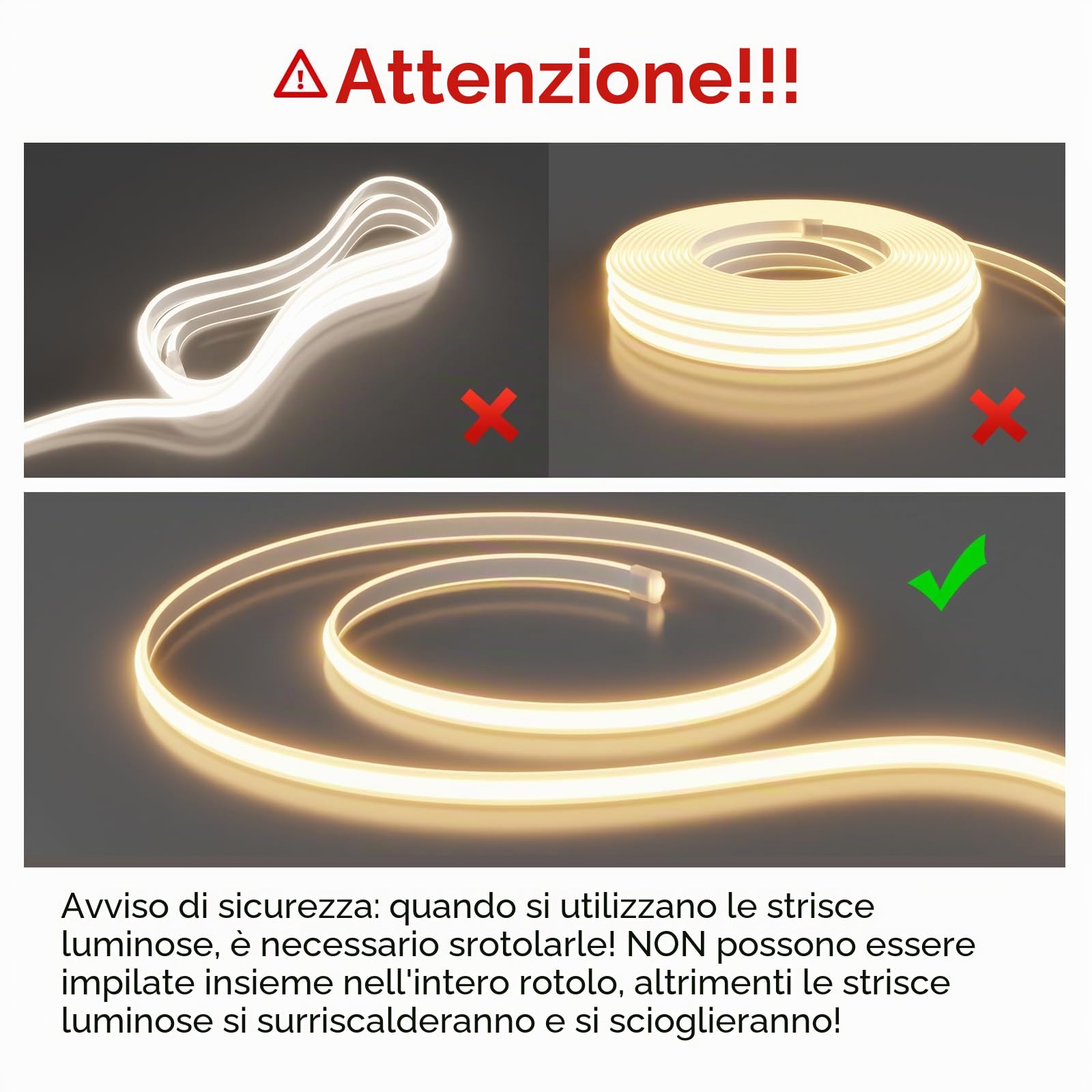 Shine Decor Striscia LED COB da 5 m, AC 220 V, 230 V, IP65, impermeabile, SMD2025, 286 LED/m, luminosità ultra alta, per cucina, giardino, illuminazione a LED (5 m, bianco neutro, certificazione CE)
