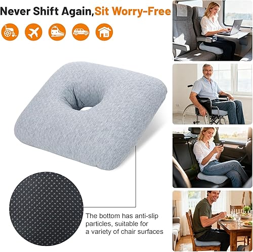 Miniatura 2 de Almohada de dona para tratamiento de llagas de cama, glúteos, cojín para silla de ruedas, almohada de alivio de presión de úlceras por decúbito,