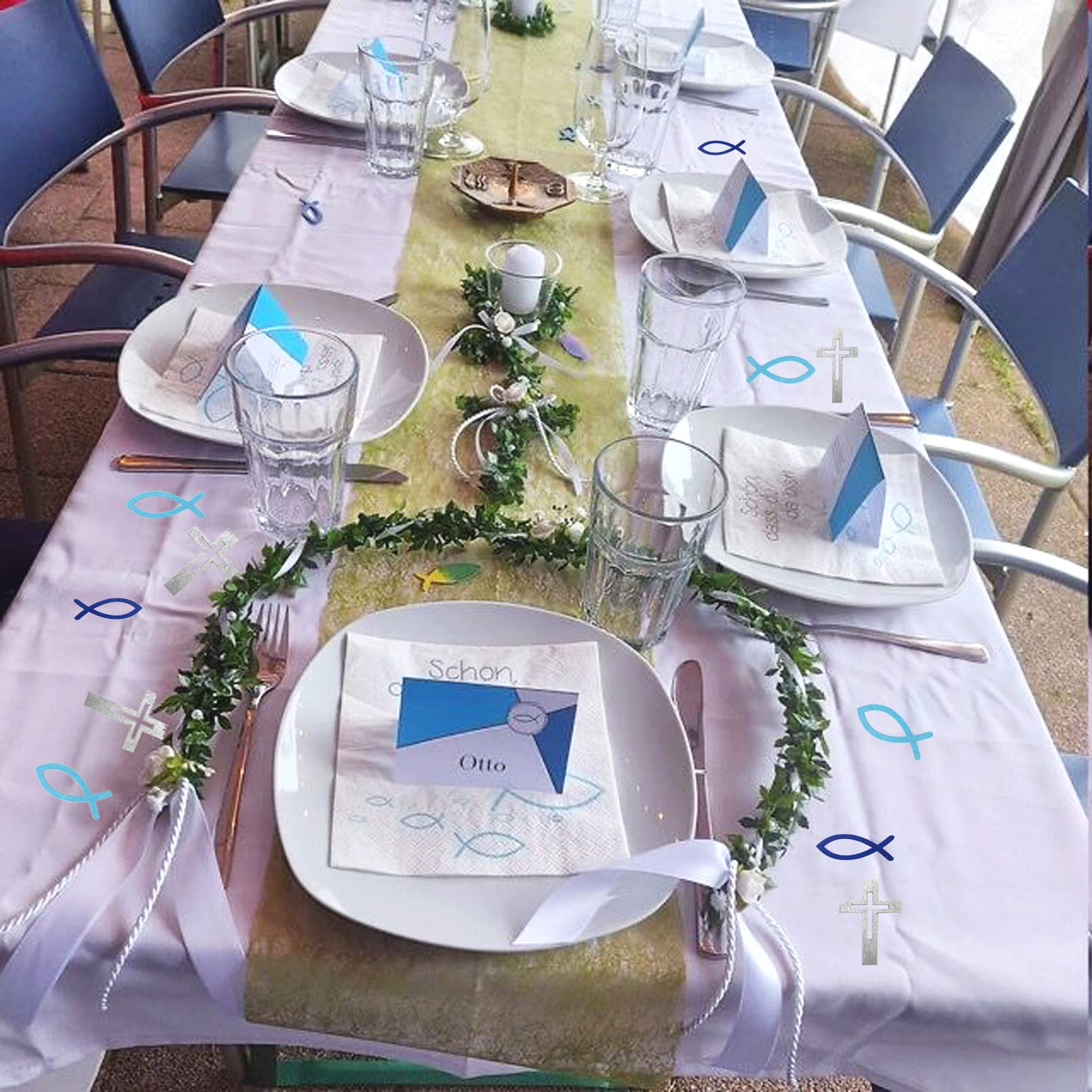 Poissons Décoratifs (lot), Poissons En Bois, Décoration Poissons