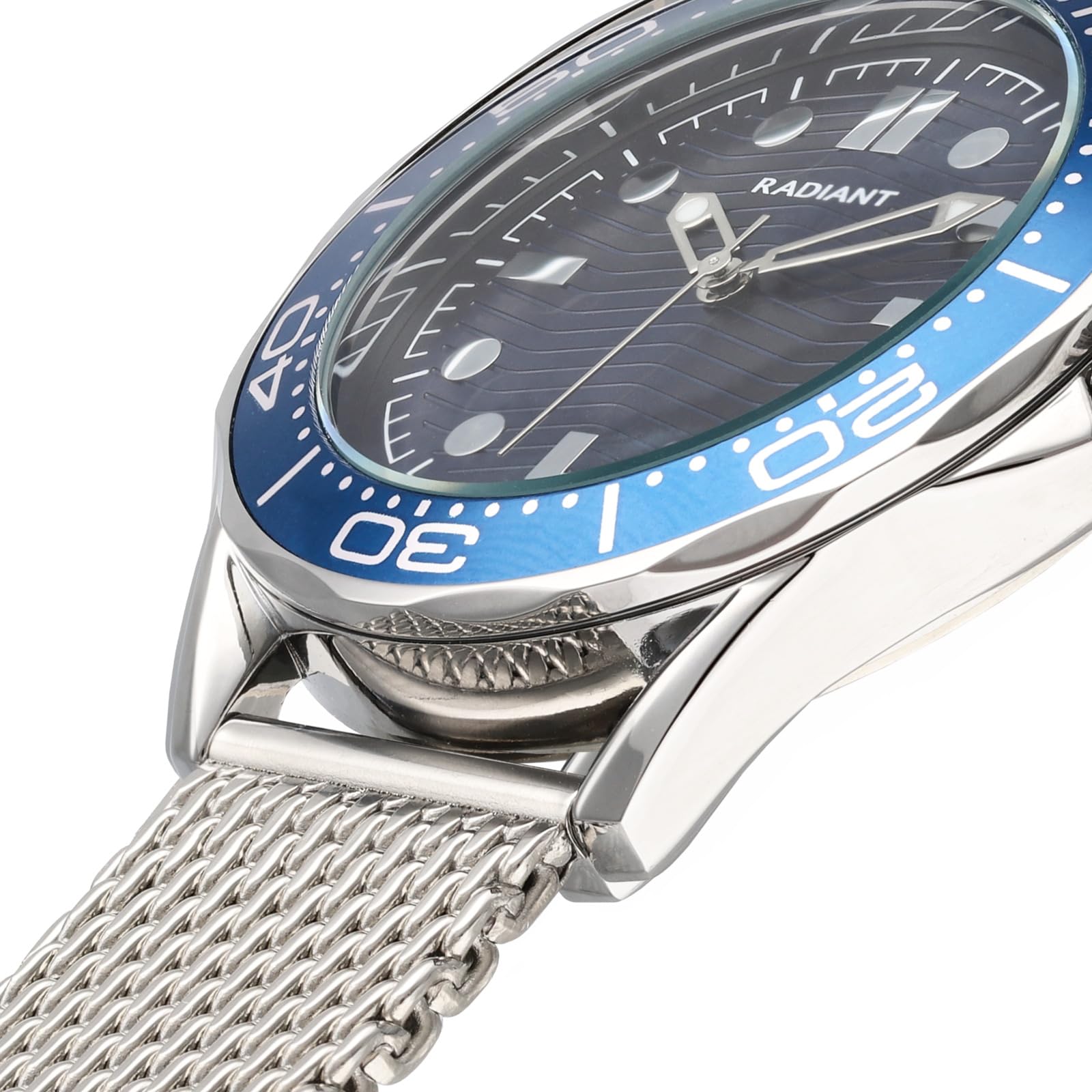 Radiant Reloj Hombre Chris Azul Correa Plateada