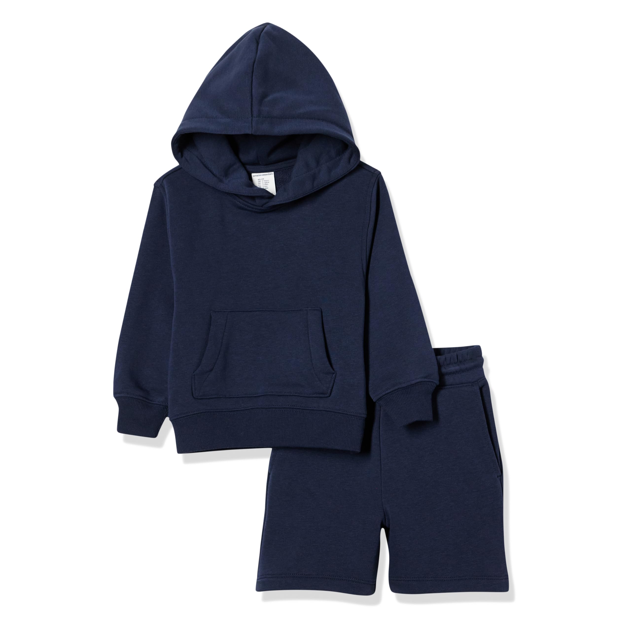 Amazon Essentials Bambini e ragazzi Set felpa con cappuccio e pantaloncini