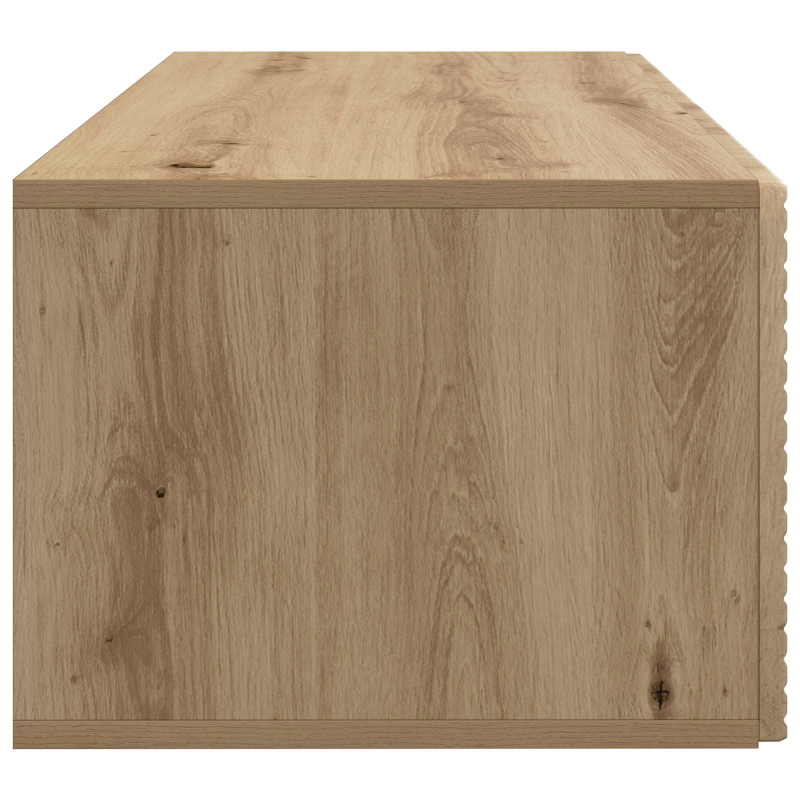 Mobile Porta TV da Muro in Legno Rovere Artigianale 78,5 x 41 x 30 cm con 2 Ante e Ampio Spazio di Archiviazione per Soggiorno Moderno, Supporto Parete e Consolle TV