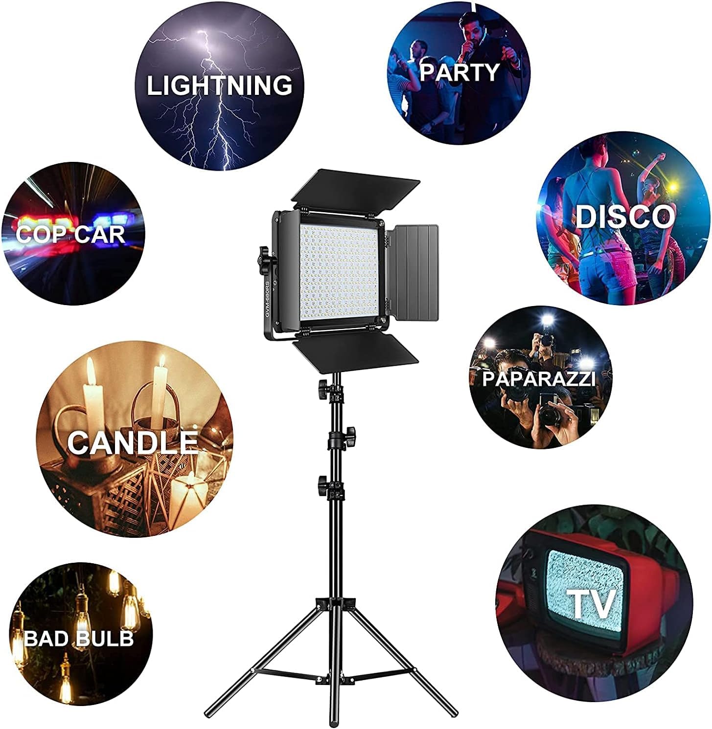 Kit Luce LED GVM 50W RGB - Per Video, Streaming, YouTube, Con App Control, 3200K-5600K - Foto 3