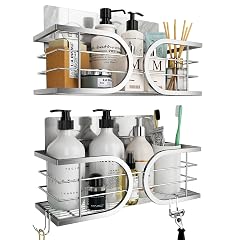 Adurei Shower Caddy No Drill Wall Mounted 304 Stainless Steel Durable Large Capacity Adhesive Shower Rack Organiser Quick