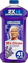 Mr. Clean All Purpose Cleaner, Floor Cleaner for Mopping Home, Bathroom, & Kitchen, Cleaning Liquid for Mop & Bucket, Cleaning Supplies, Multi-Surface Dilutable, Lavender, 41oz