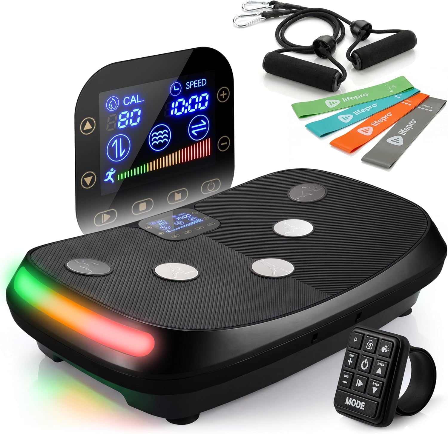 LifePro Appareil d'exercice à Plateforme vibrante 3D – Double Moteur, Plate-Forme de Vibration rectiligne + Mouvement 3D, Machine vibrante pour Le Fitness, la Perte de Graisse et de Poids,
