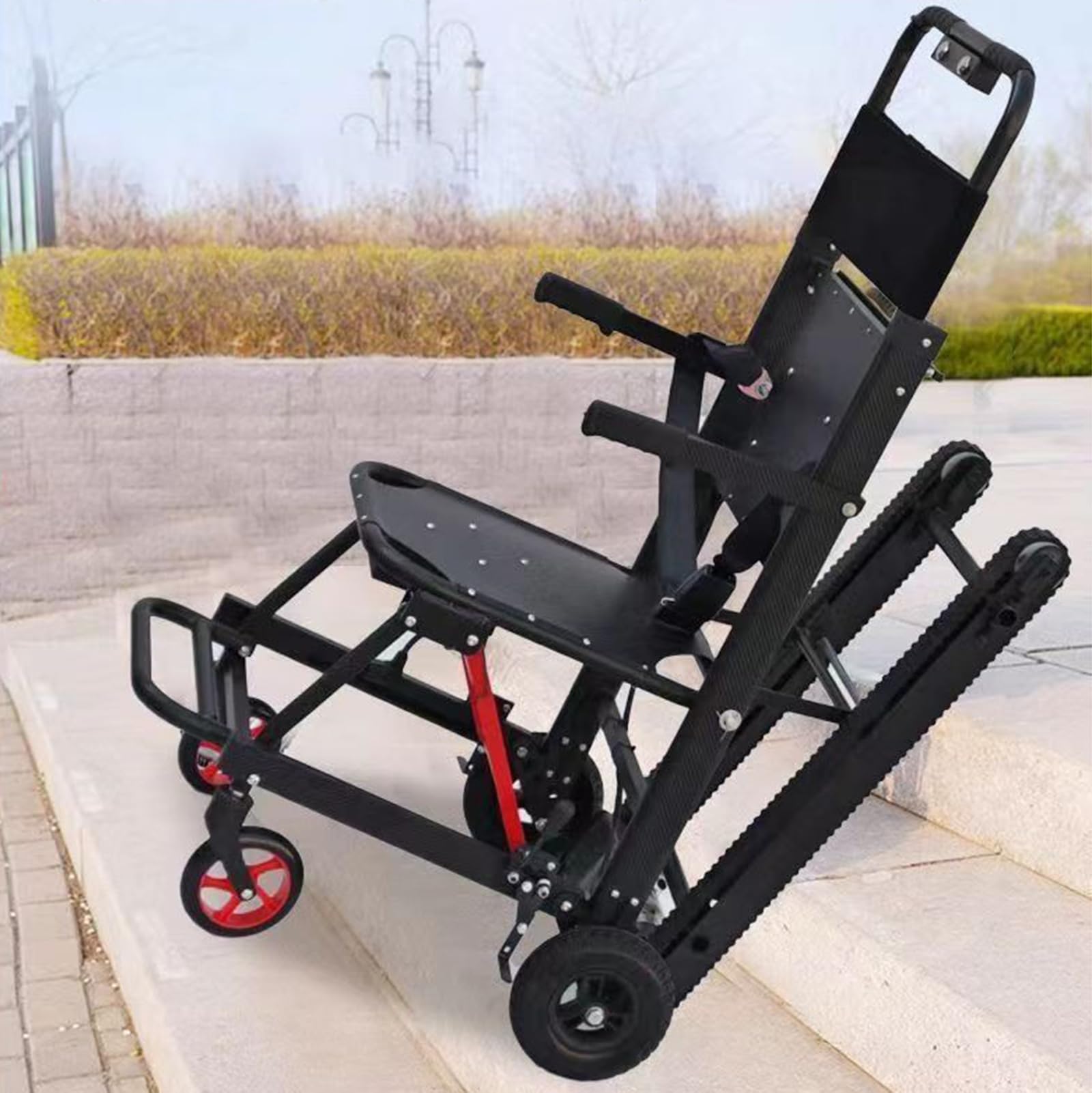 Sedia a rotelle elettrica per salire le scale: ausilio portatile per la mobilità su e giù per le scale, design pieghevole per un facile trasporto