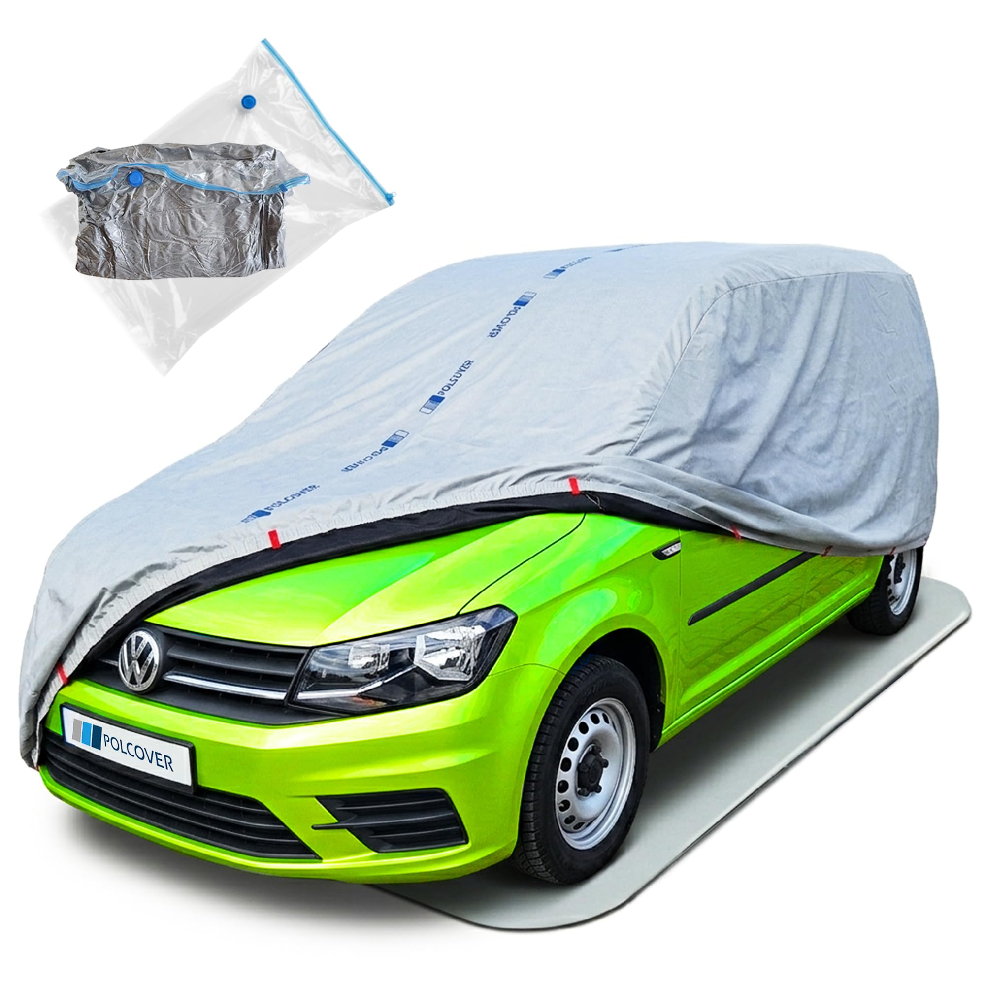 Autoabdeckung Wasserdicht Abdeckplane Auto Atmungsaktiv Sonne, Staub, Hagelschutz, UV-Schutz XL (471-490cm) 7 mm Van/Kombivan - Autoplane Autohülle Winter & Sommer