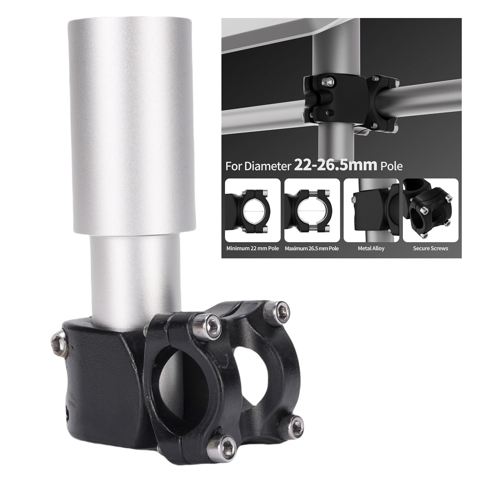 Supporto per scala per per mini antenna parabolica in lega di alluminio Internet satellitare Supporto per palo per Portapacchi per SUV Uso esterno