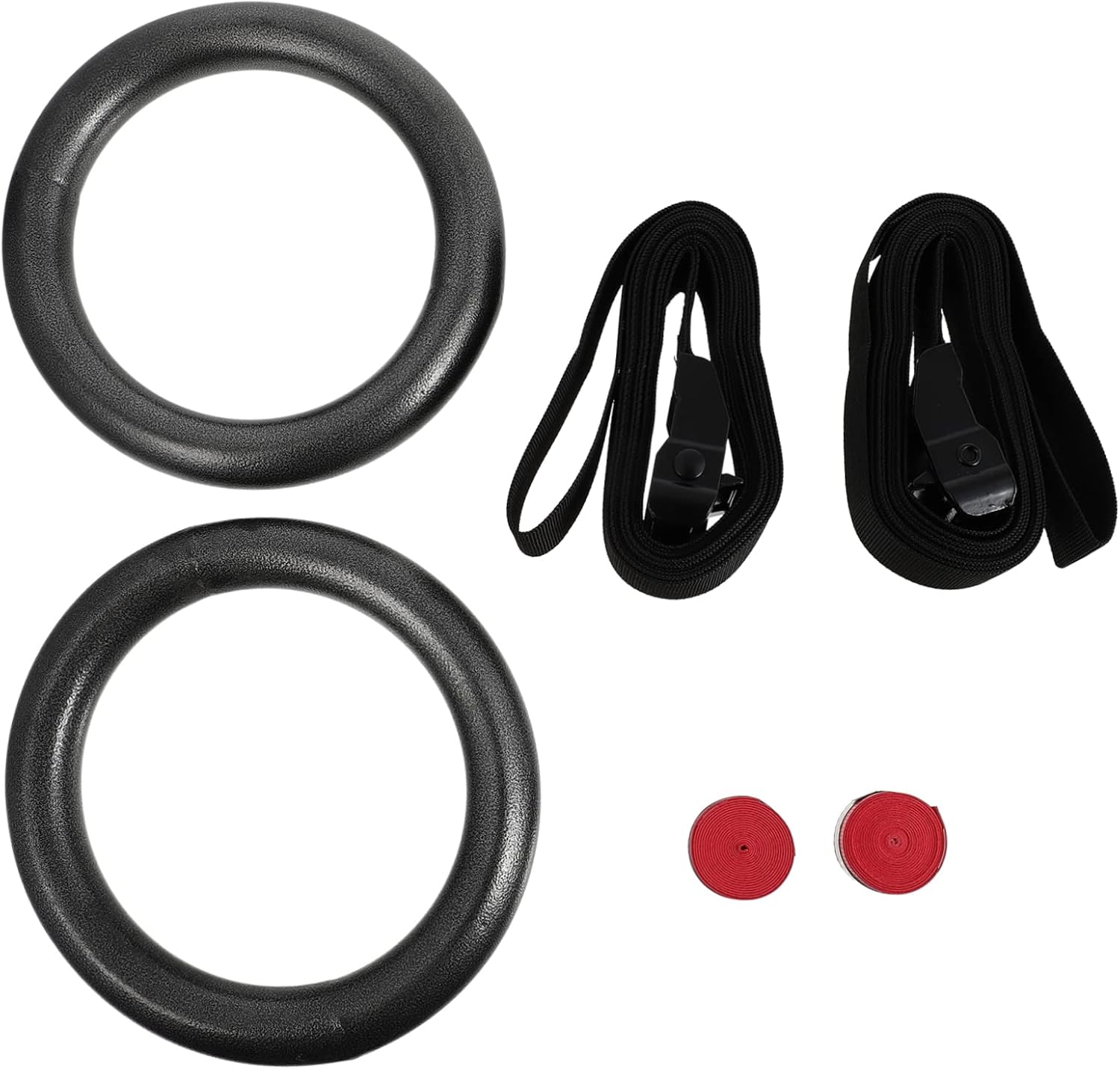 Milisten 2pcs Gymnastics Rings Workout Equipment Adjustable Straps Portable Fitness Ring Set for and Girls Gymnastics