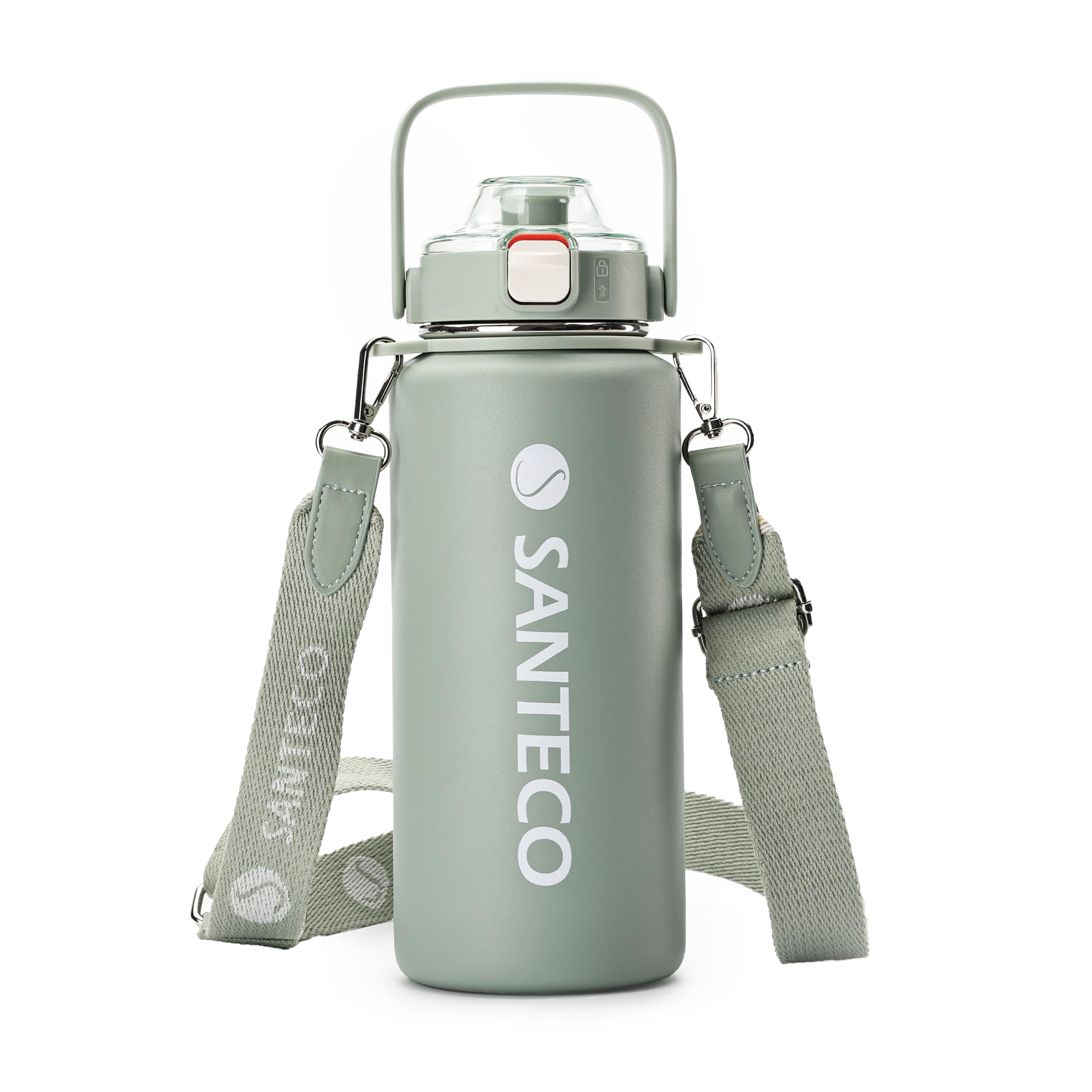 SANTECO 水筒 真空断熱スポーツボトル 1.2L 取りはずしでき肩に 保冷…