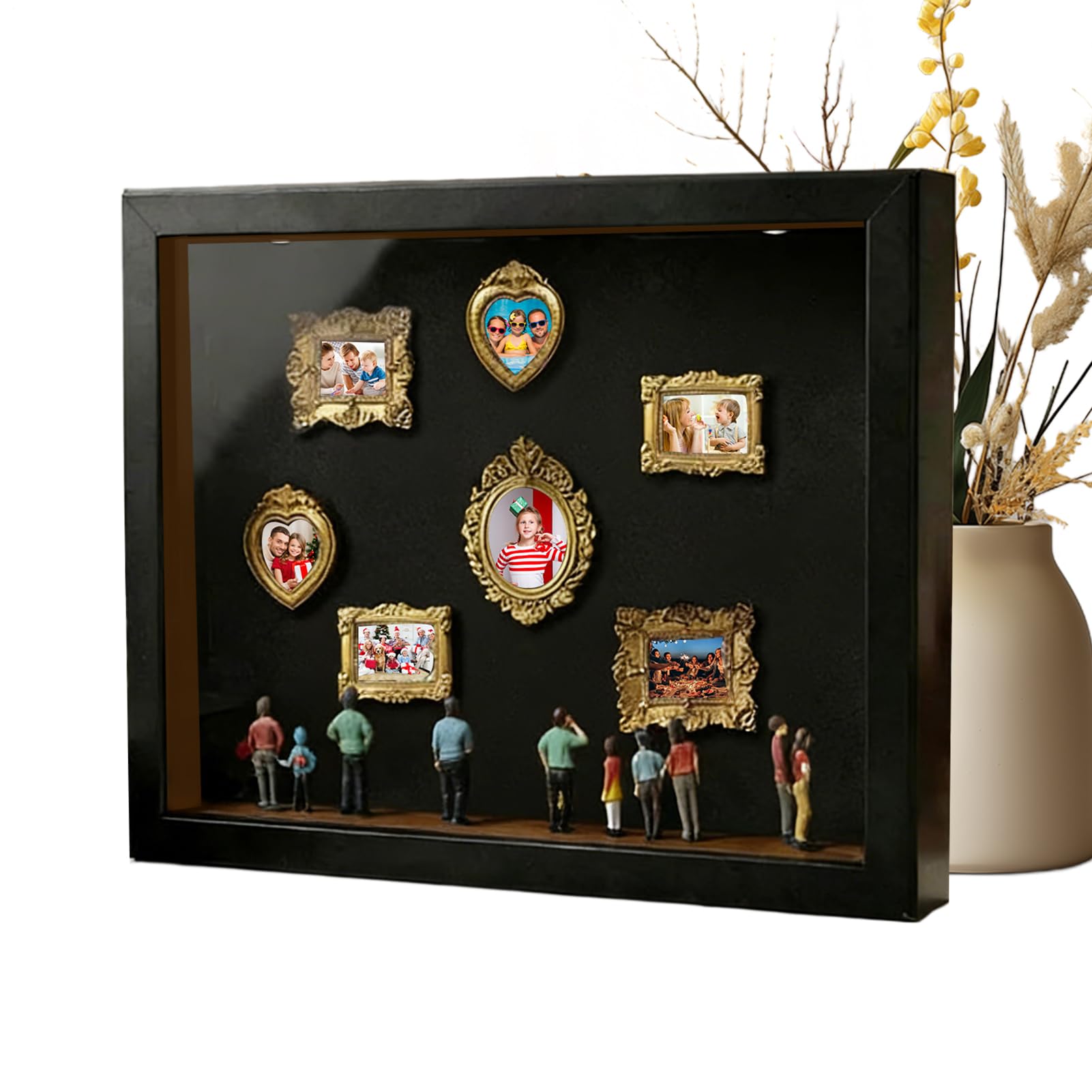 Generico Mini Museum - Rilievo Fai Da Te Con Statuine,Cornice Scatola Decor Scrivania - Per Casa Camera da Appartamento Ufficio Hotel Feste di Compleanno Regali per Famiglia e Adulti