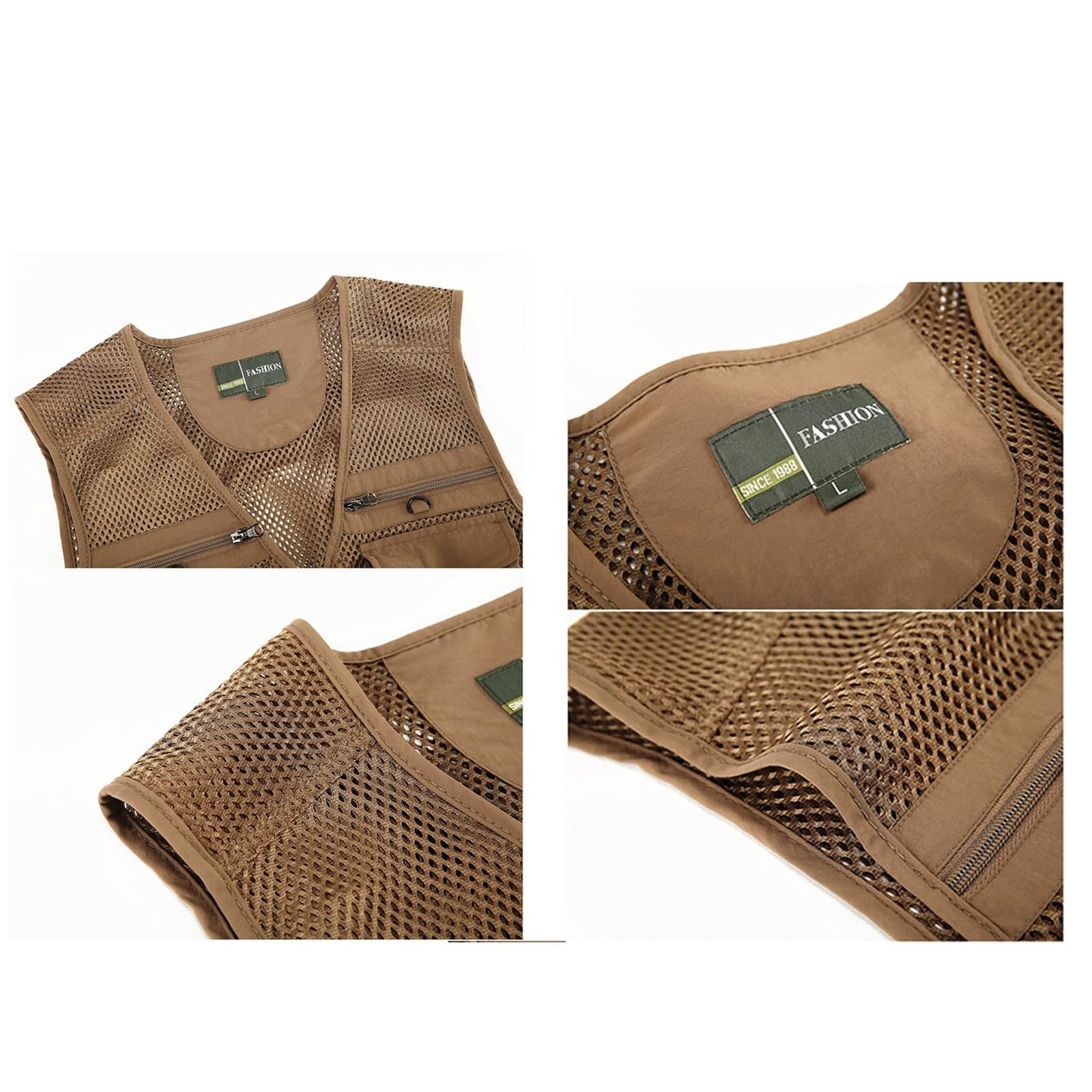 Wygwlg Gilet da Uomo Leggero e Senza Maniche, con Cerniera