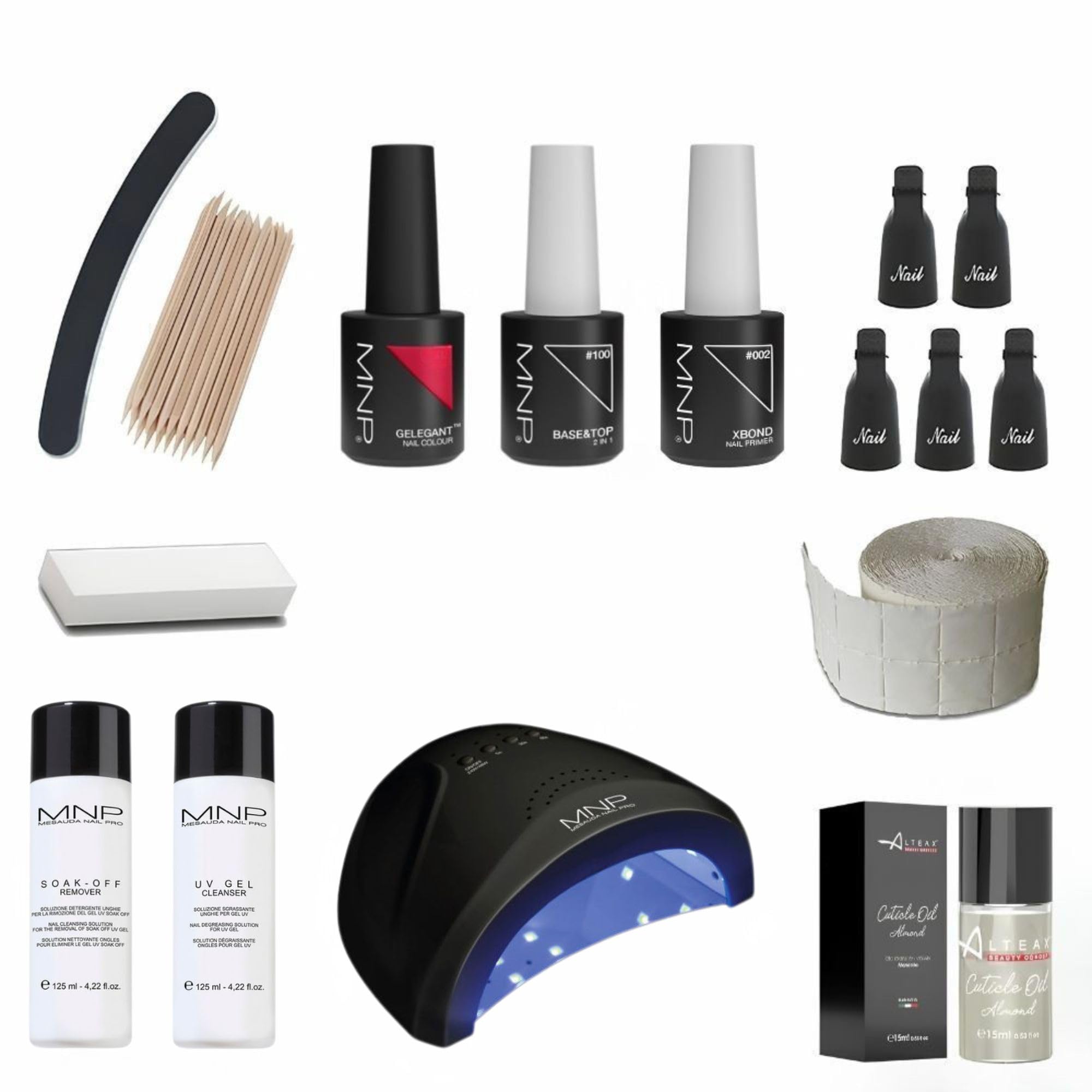kit Semipermanente Unghie Completo MESAUDA "ME" Gel Polish – Con Fornetto led 48watt Mesauda MNP + Ultrabond + OMAGGIO olio Cuticole ALTÉAX® + Smalti Semipermanenti da 5ml Base/Top e Colore