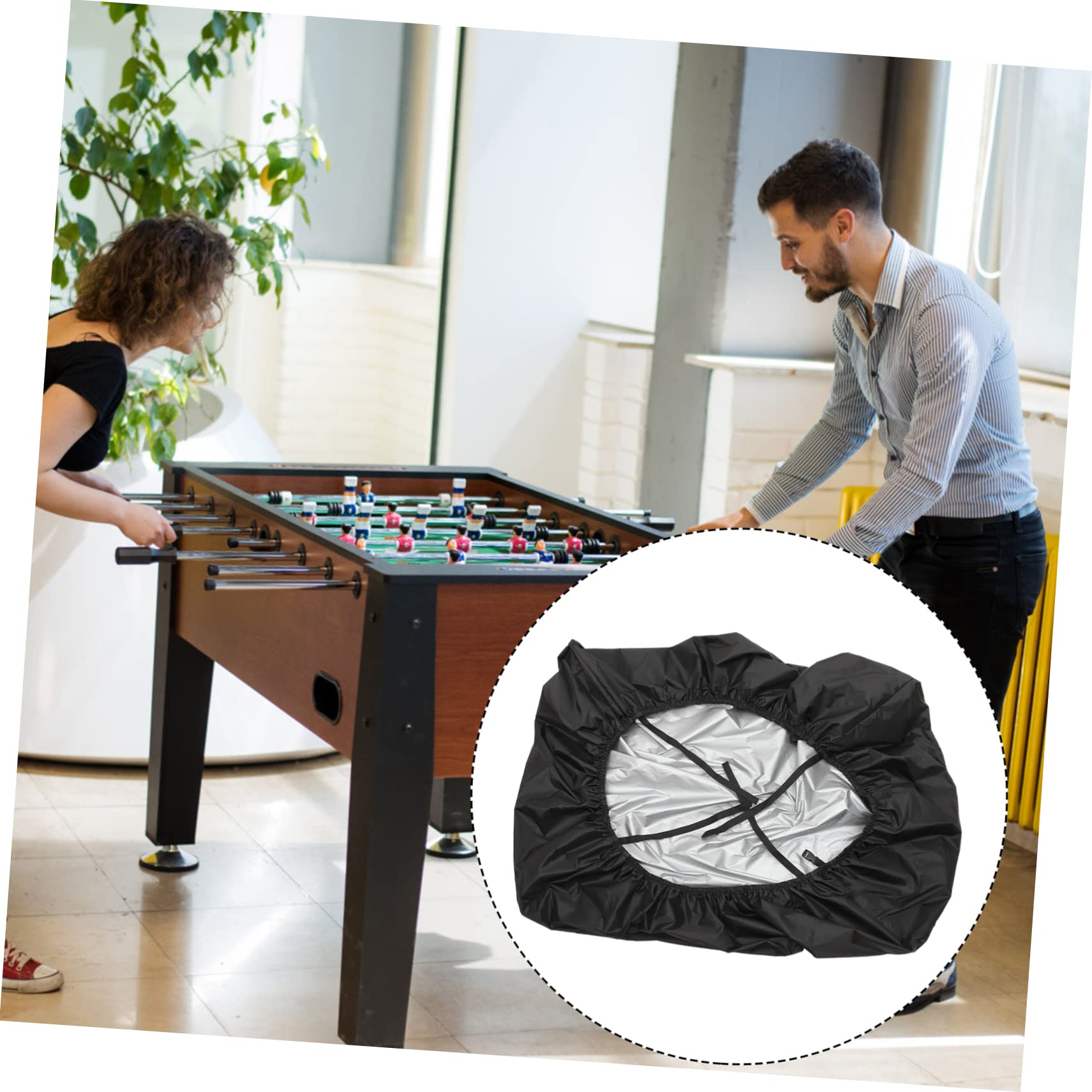 KICHOUSE Oxford Cloth Foosball Table Cover Protection for Outdoor Indoor Use Fits Standard Tables Durable Cover for Daily Use and Game Preservation