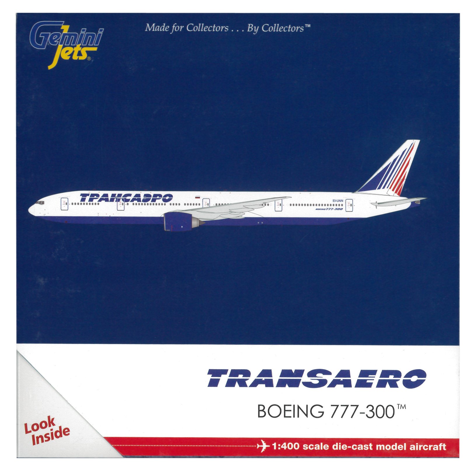 Gemini Jets Transaero B777 300 Diecast Aircraft 1 400 Scale