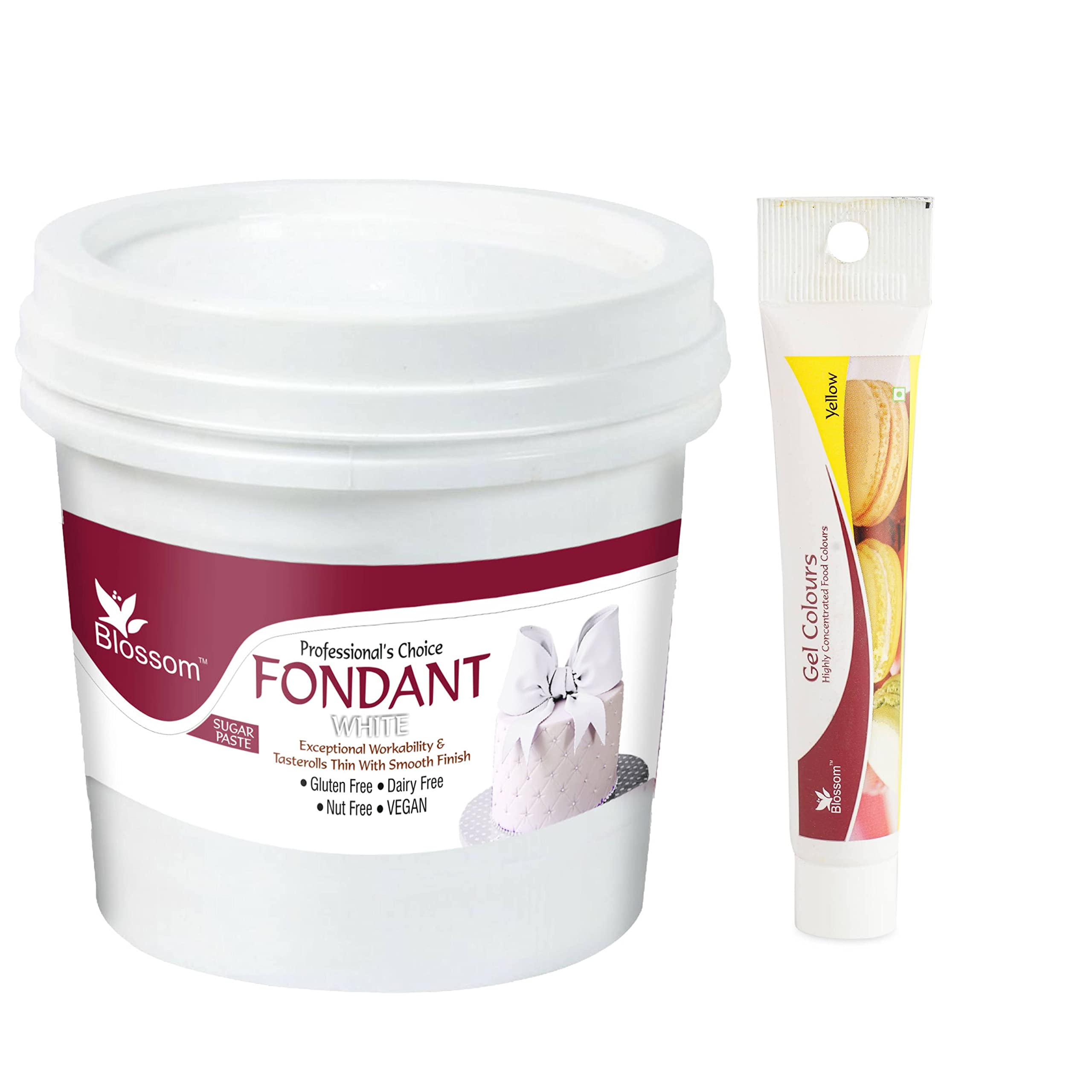 See full amazon price history chart for BLOSSOM White Sugar Paste/Fondant 1kg + Highly Concentrated Gel Food Color Yellow 25g Combo for Cake Decoration & Desserts Toppings BLOSSOM White Sugar Paste/Fondant 1kg + Highly Concentrated Gel Food Color Yellow 25g Combo for Cake Decoration & Desserts Toppings (B09MNKLLH2) Amazon Price History, Amazon Price Tracker