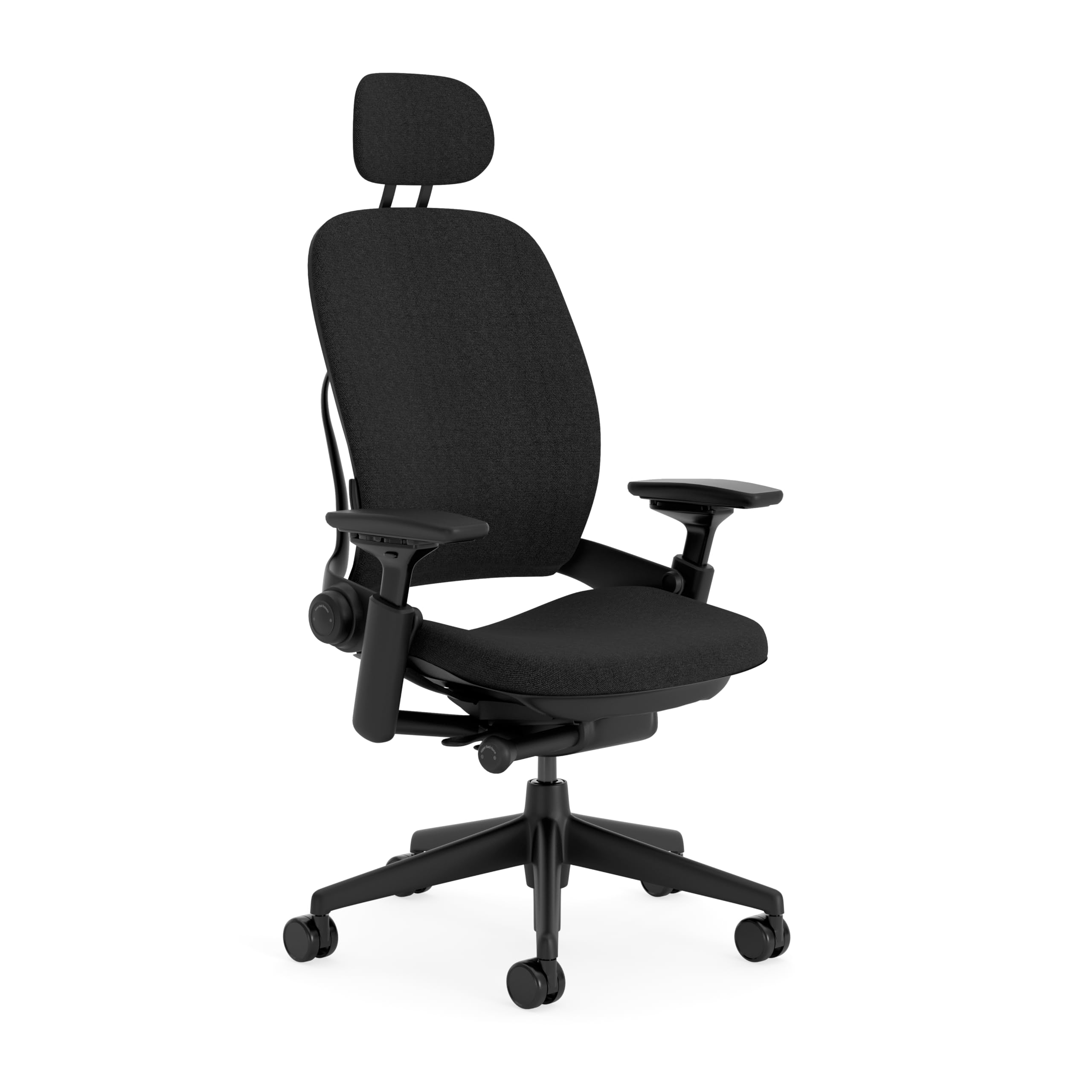 Steelcase Silla ergonómica, Leap, Brazos 4D, Asiento dinámico, Ónix | Fabricada en Francia, garantía 12 años, montada, ruedas para todo tipo de suelos, materiales premium, hasta 150 kg y 190 cm