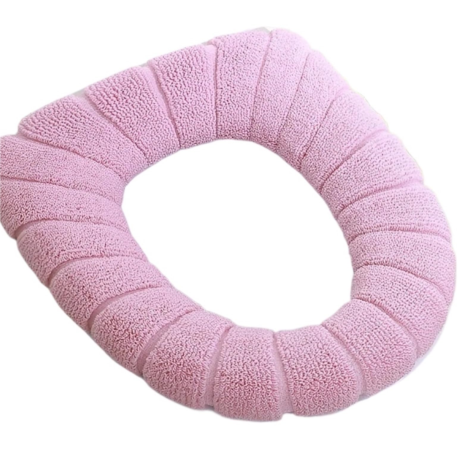 PADGCNOR Soft Toilet Seat Cushion Universal Warm Soft Washable Toilet Seat Cover Mat Lid(Pink)